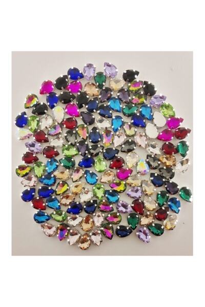 HASAN ERDOĞAN 10x14 1.4 سم حجر زجاجي مزخرف بألوان متنوعة 20 قطعة