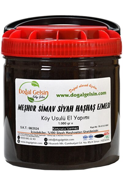 Doğal Olarak Simav'dan Doğal Gelsin Kolay Gelsin Meşhur Simav Siyah Haşhaş Ezmesi - 1.000 gr