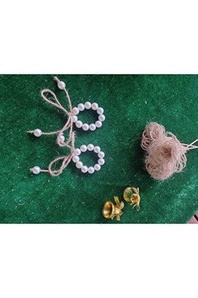 Nympha Set de 4 inele pentru șervețele cu perle, inel pentru șervețele, supor...