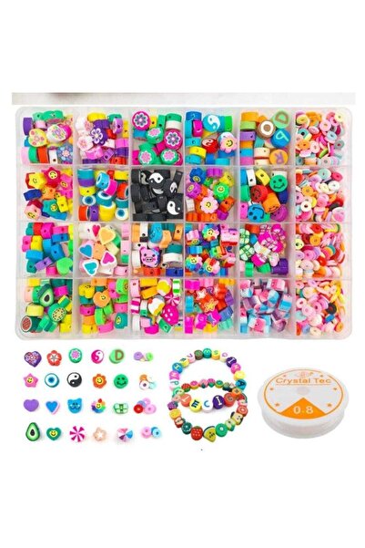 HASAN ERDOĞAN 300 Adetli Dev Fimo Boncuk Seti Takı Malzemeleri Hobi Set