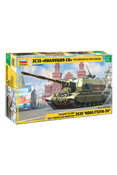 Zvezda 1/35 Koalitsiya SV Russ. S.P.G. Plastik Tank Maket Kiti, Demonte Hobi ...