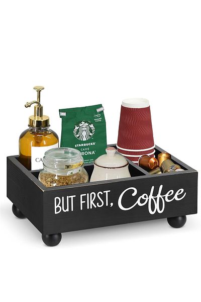 woodretro Wooden coffee corner organizer, 30 x 20
