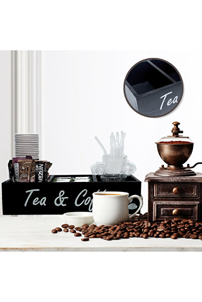 woodretro منظم قهوة خشبي، 35x17 سم، ارتفاع 8 سم، شحن سريع