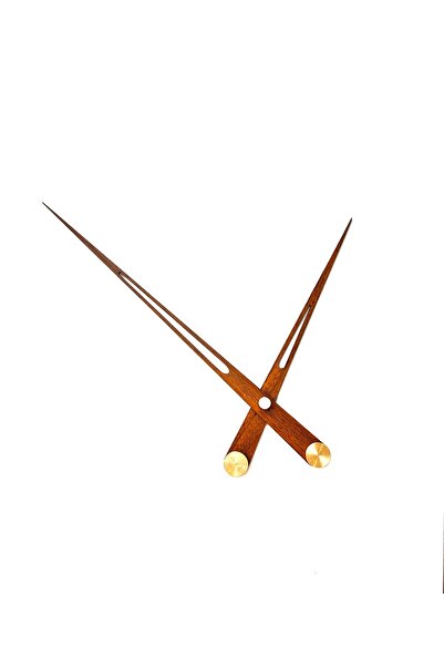 MetaQuartz Aksesuar 35 lik orta boy Ceviz akrep yelkovan , Saniyesiz Model . ...