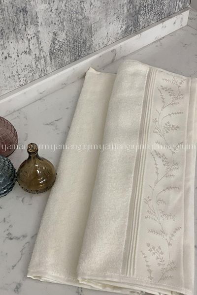 Özdilek Ditsy Hand-Face Towel 4 Pieces-Pink-Cream