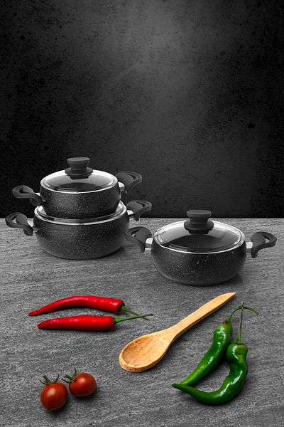 CVS Dn 20005 6 Piece Cast Bakelite Handle Casserole Set