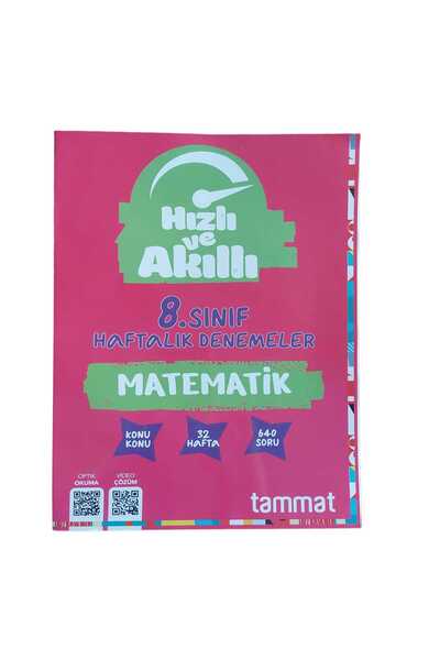 Tammat Yayıncılık 8.Sınıf Hızlı ve Akıllı Matematik Haftalık Deneme