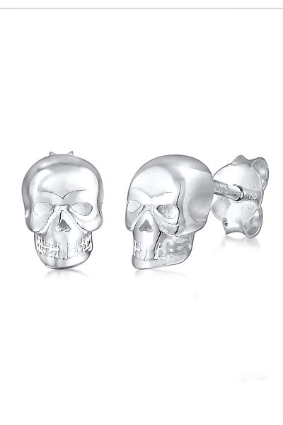 ELLI Ohrringe Totenkopf Rock Gothic Trend 925 Silber