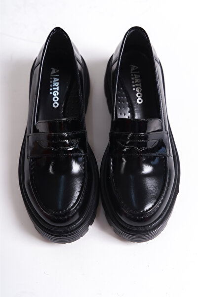 Artgoo Жіночі чорні класичні лофери з лакованої шкіри