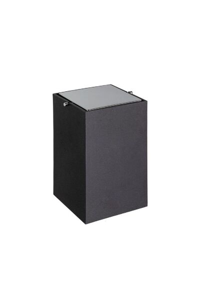 System Bathroom Accesories Banyo Çöp Kovası 4 L Siyah/Krom Renk 300X186X186 Mm