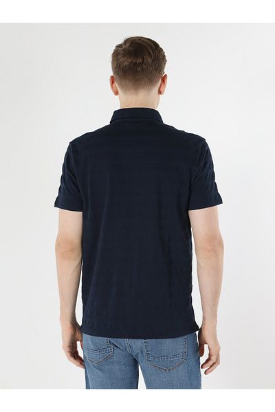 Colin's Navy Blue Regular Fit Men's Polo Collar Short Sleeve T-Shirt