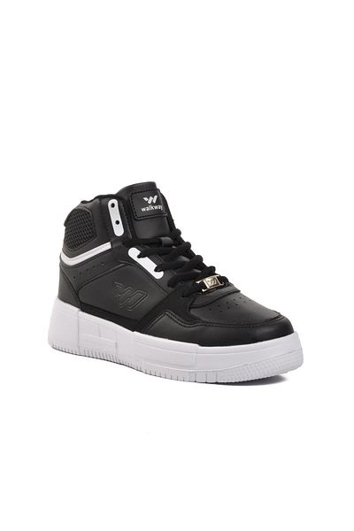 WALKWAY Berry Hi Μαύρο-άσπρο Lace-Up Unisex Hi Sneaker