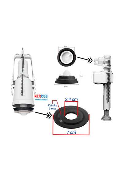 SİAMP Basmalı Rezervuar Klozet İç Takımı Conta Tamir Seti