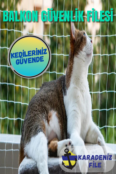 Karadeniz Dekor Ağları Balkon Filesi (KALIN - BEYAZ) 2.5 X 5 (kuş Filesi, Ked...