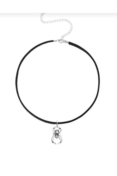 TakıConcept Örümcek Deri Ip Choker Kolye, Kadın Kolye