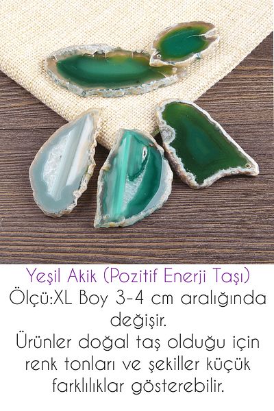 Tesbih Atölyesi Certified Zircon Stone Model Plate Green Agate Stone Necklace