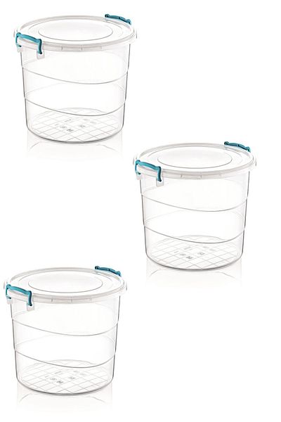 RNL04 3 Pieces Round Multi Box Storage Container (7 Lt) 2037