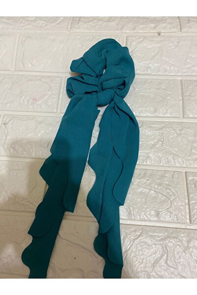 sema aksesuar مشبك كتان رفيع مموج بقطع ذيل - مشبك مطاطي مع وشاح - مشبك وشاح