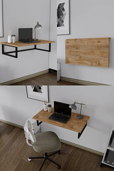 YüceerHome Duvara Monte Katlanabilir Pratik Çalışma Masası Bilgisayar Masası ...