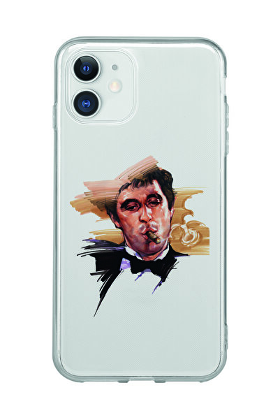Magic Ring Iphone 11 Uyumlu Tony Montana Scarface Desenli Şeffaf Telefon Kılıfı