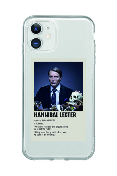 Iphone 11 Compatible Hannibal Lecter Minimalist Poster Pattern Transparent Phone Case