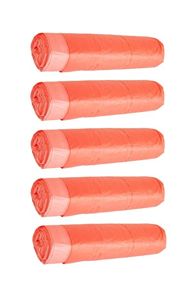 Eliz Party Büzgülü Çilek Kokulu Orta Boy Çöp Torbası 55x60 cm 10'lu 5 Rulo