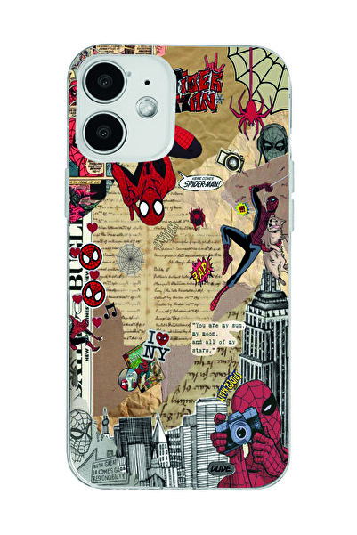 Magic Ring حافظة هاتف شفاف متوافق مع هاتف آي فون 12 متوافق مع نمط سبايدر مان ...