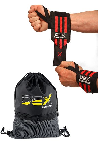 Dex Supports Lasting Energy Sports Wrist Bracelet Wrist Wraps, Sackpack Sports Bag 2-Piece PRO SET