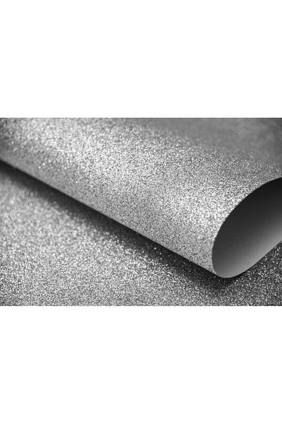 Lino Glitter Cardboard 50x70 Cm 5 Pieces 250 GrSilver