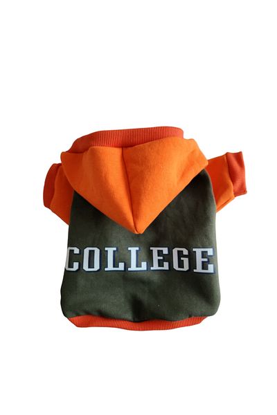 atelyu cat dog clothes college printed khaki coat