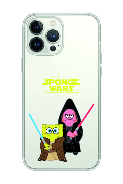 Magic Ring iPhone 15 Pro Max Compatible Sunger Bob Star Wars Patterned Transp...