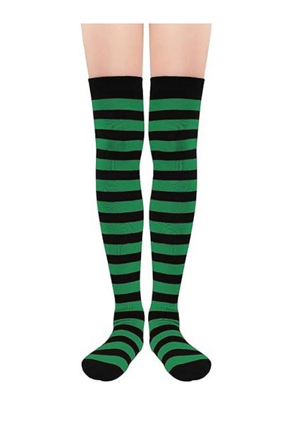 TİSTA Women's Stylish Cotton Quality Striped Patterned Knee High Socks