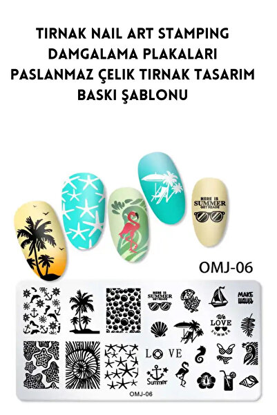 YAYOGE Nail Art Stamping Transfer Desen Levha -Moda Nail Art Transfer Şablonl...