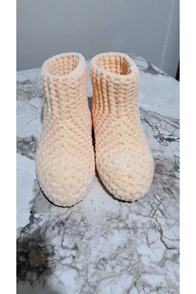 MERUT STYLE HAYATINI RENKLENDİR Ev Botu Panduf Kadife Ip Krem Rengiı El Örgüsü