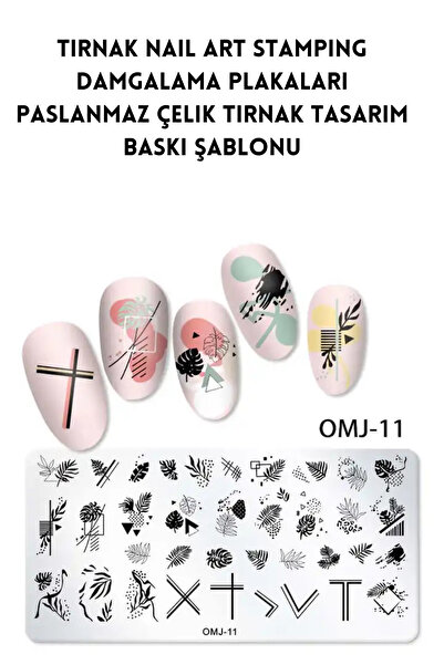 YAYOGE Nail Art Stamping Transfer Desen Levha -Moda Nail Art Transfer Şablonl...