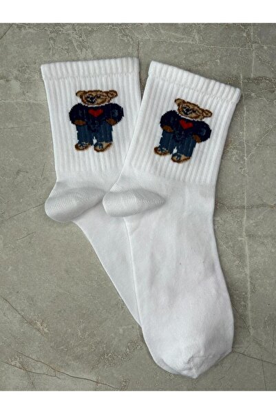 Sky Socks Комплект от 4 унисекс чорапи за колеж по тенис с аромат на плюшено мече Teddy Bear