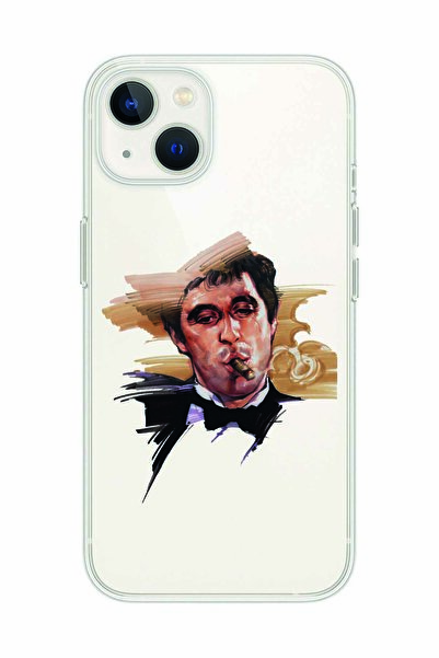 Magic Ring Iphone 13 Uyumlu Tony Montana Scarface Desenli Şeffaf Telefon Kılıfı