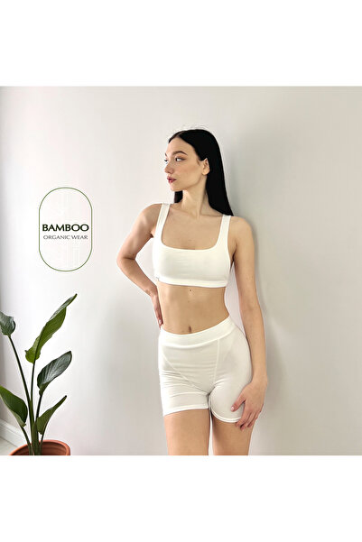 ROSILY Bambu Kumaşlı Spor Sütyeni ve Şort Seti, Yoga Büstiyeri ve Boxer Şort ...