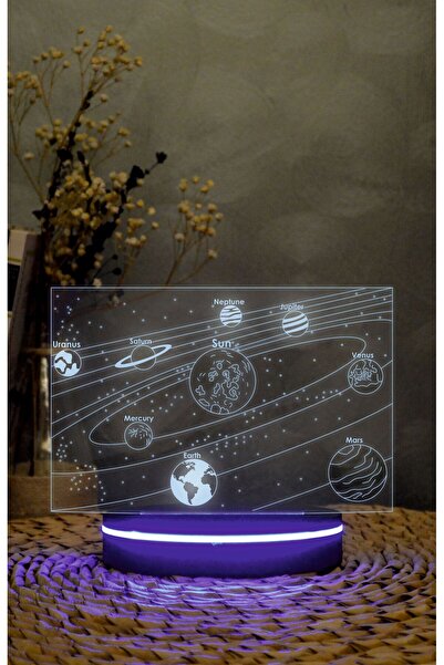 Yubi Design Galaksi , Gezegenler - 3 boyutlu led lamba 16 renk dekoratif anime gece lambası 3D