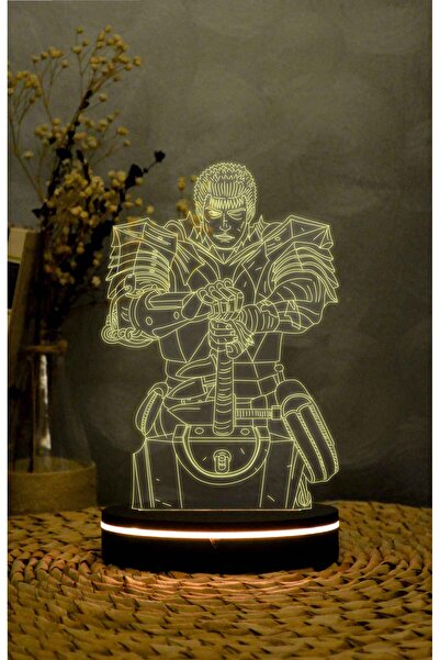 Genel Markalar Guts Berserk - 3 boyutlu led lamba 16 renk dekoratif anime gec...