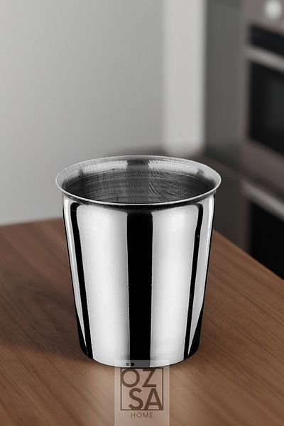ÖzSa Home Stainless Steel Potato Serving Bowl Cafe Restaurant Restaurant Potato Bucket Water And Ayran Glass