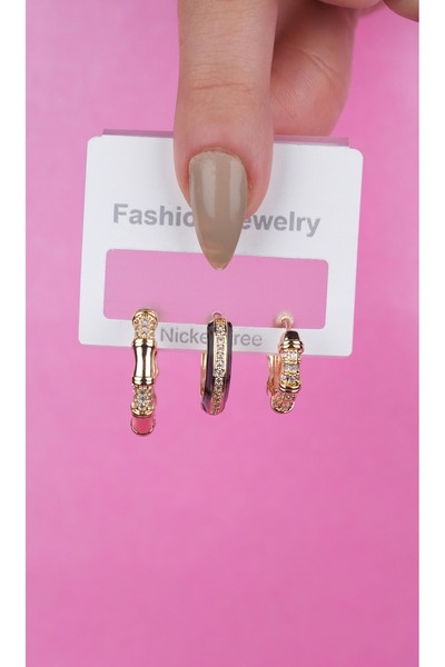 Jenny Daphne ÇELİK exclusive RENK ATMAZ GARANTLİ FATURALI KÜPE