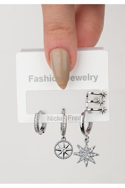 Jack Ferrero STEEL exclusive INVOICED EARRINGS WITH NON DISCOLOUR GUARANTEE