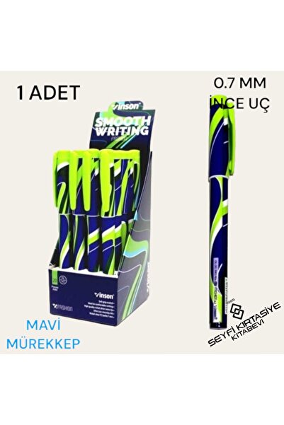 SEYFİKİRTASİYE قلم جل للجسم منقوش بحبر أزرق مقاس 0.7 مم