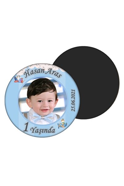 Elara Tasarım Kişiye Özel Doğum Günü Magnet Hediye 7 cm 16 Adet Poşetli