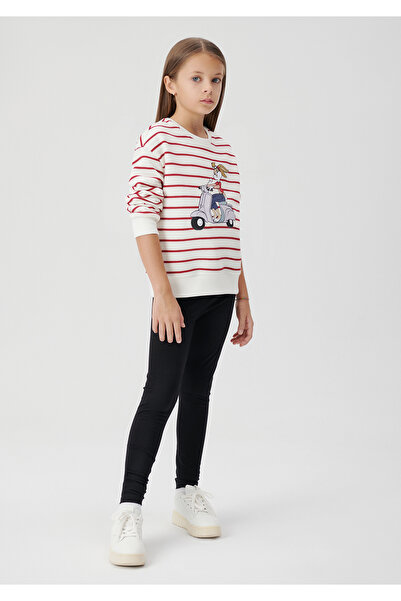 Mavi Lola Bunny Baskılı Çizgili Sweatshirt 7S10005-85930