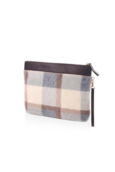 The Mia Plaid Clutch Bag 26x33 cm