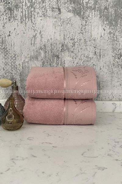 Özdilek Ditsy Hand-Face Towel 2 Pieces - Pink