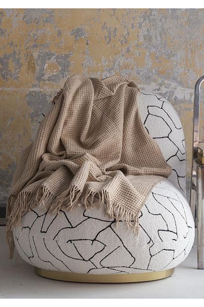 AKSU Brighton Waffle Throw Blanket Tv Blanket Liked It 130X170 Size