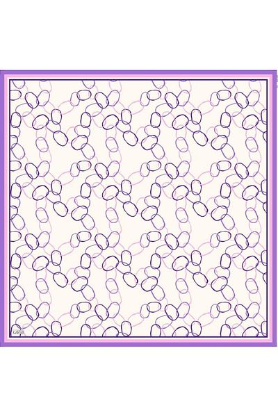 Armine Μαντήλι με απαλό μωβ σχέδιο 6090-10